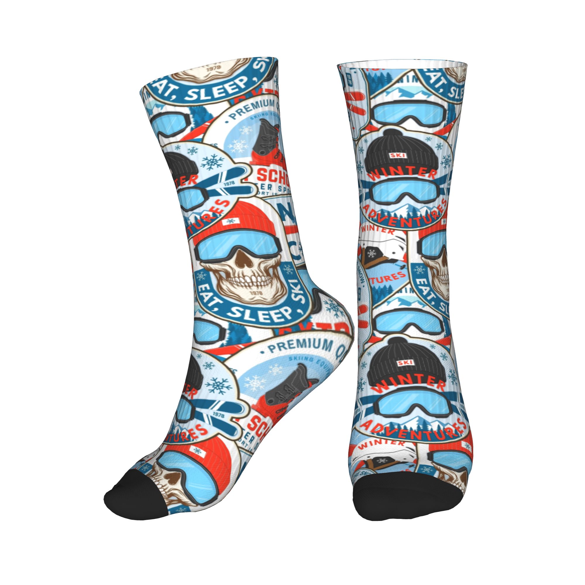 Dress Sock Men - Chaussettes vintage rouges et bleues à