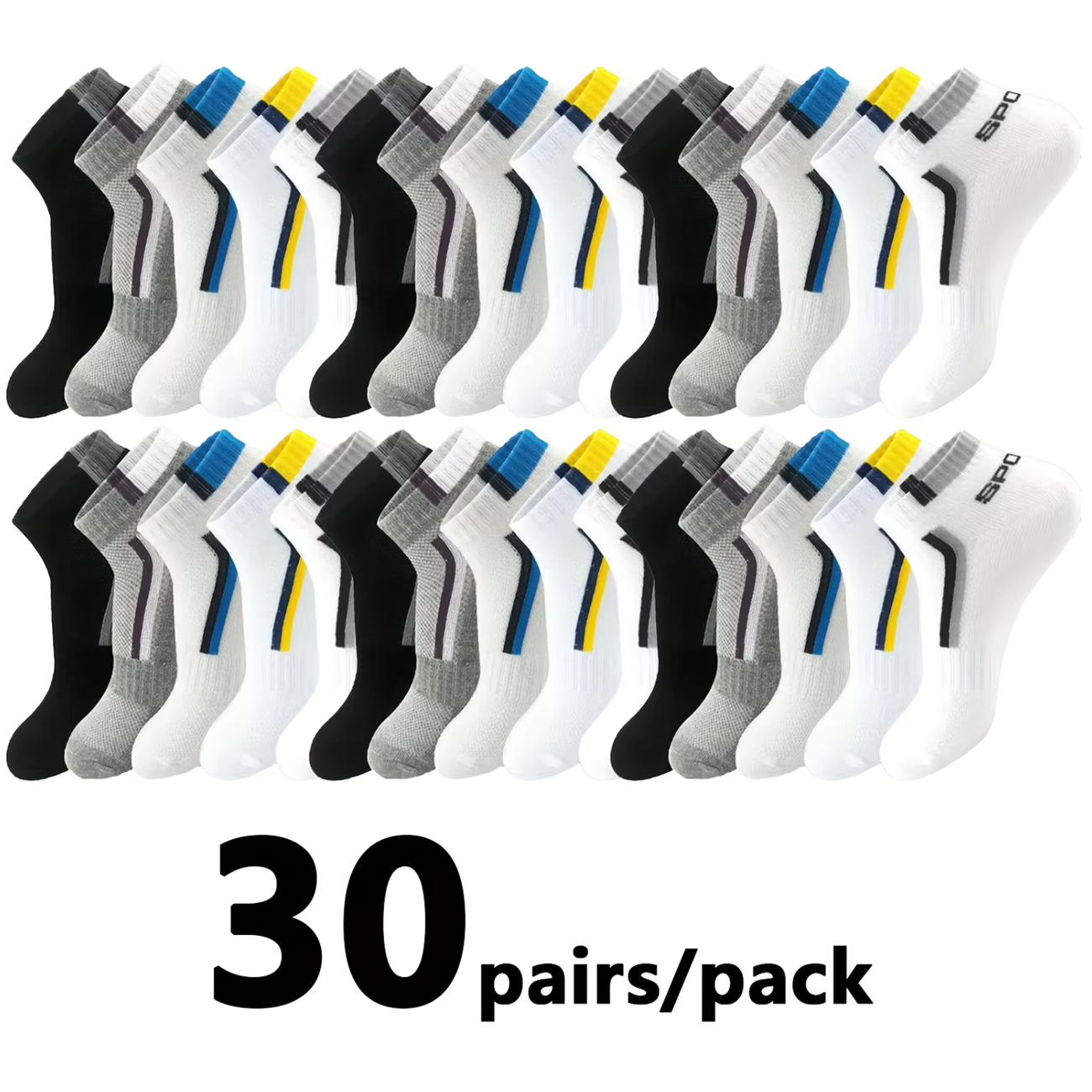 Ankle Sock Low Cut - 30 paires de chaussettes courtes pour