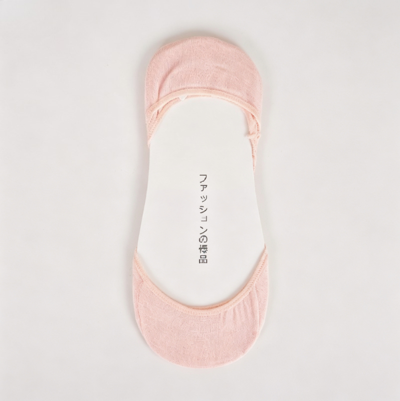 Invisibility Sock Loafer - Chaussettes invisibles en coton rose clair