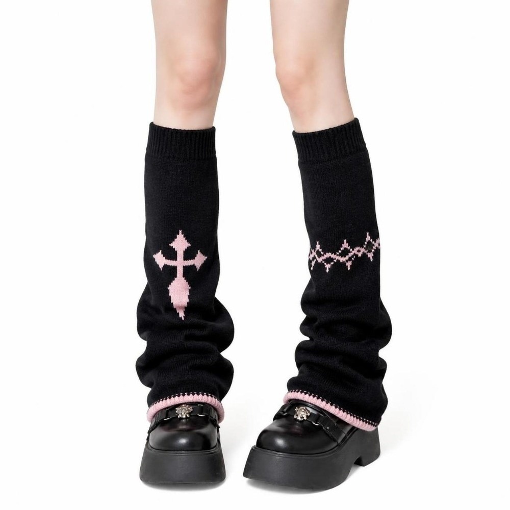 Boot Sock Slouchy - Guêtres en tricot asymétriques style alternatif,