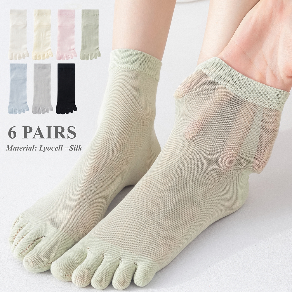 Silk Sock Bamboo - 6 paires de chaussettes d'été en