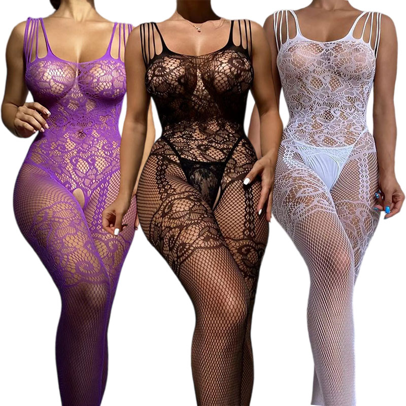 Fishnet Stocking Women - Lingerie sexy pour femmes, combinaison transparente