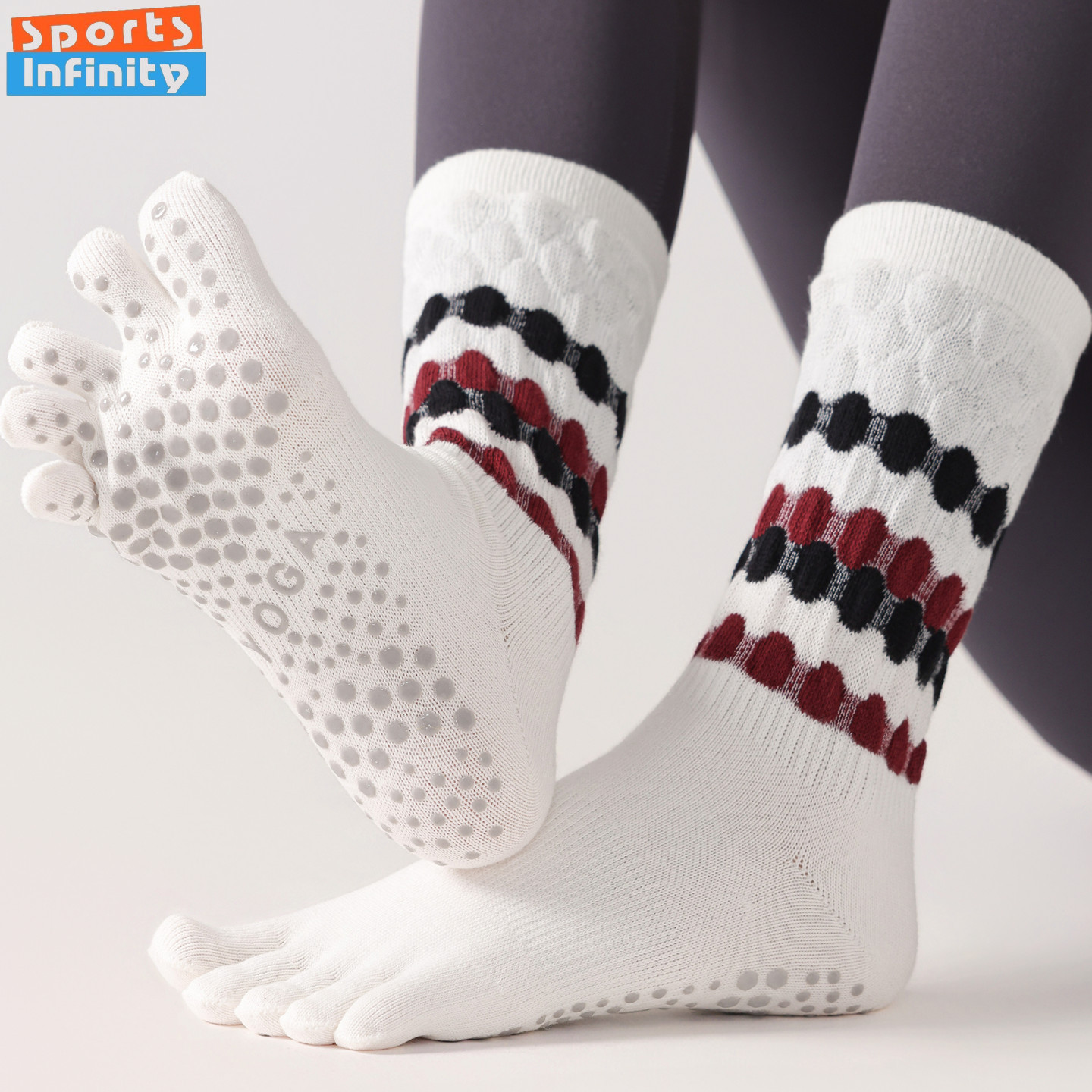 Toe Sock Split - Chaussettes de Yoga à cinq doigts
