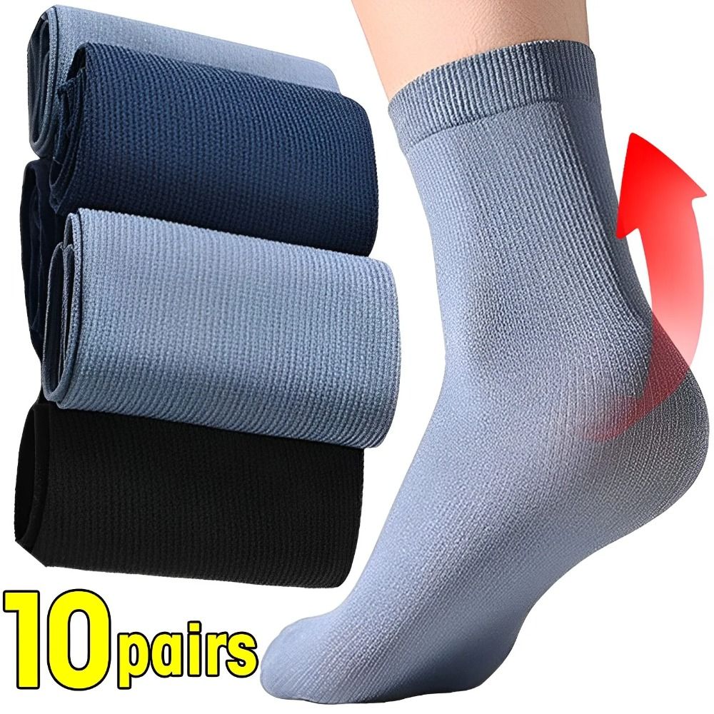 Silk Sock Bamboo - 10 paires de chaussettes décontractées respirantes