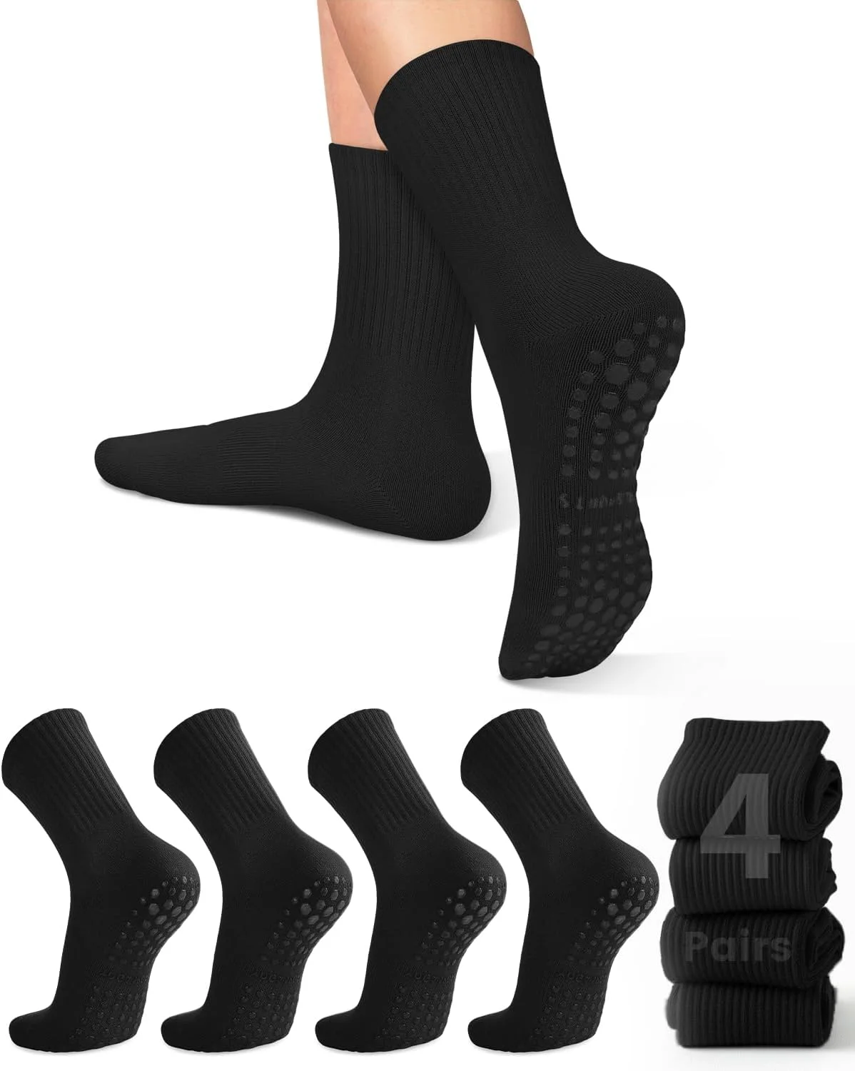 Grip Sock Yoga - 4 paires de chaussettes de yoga