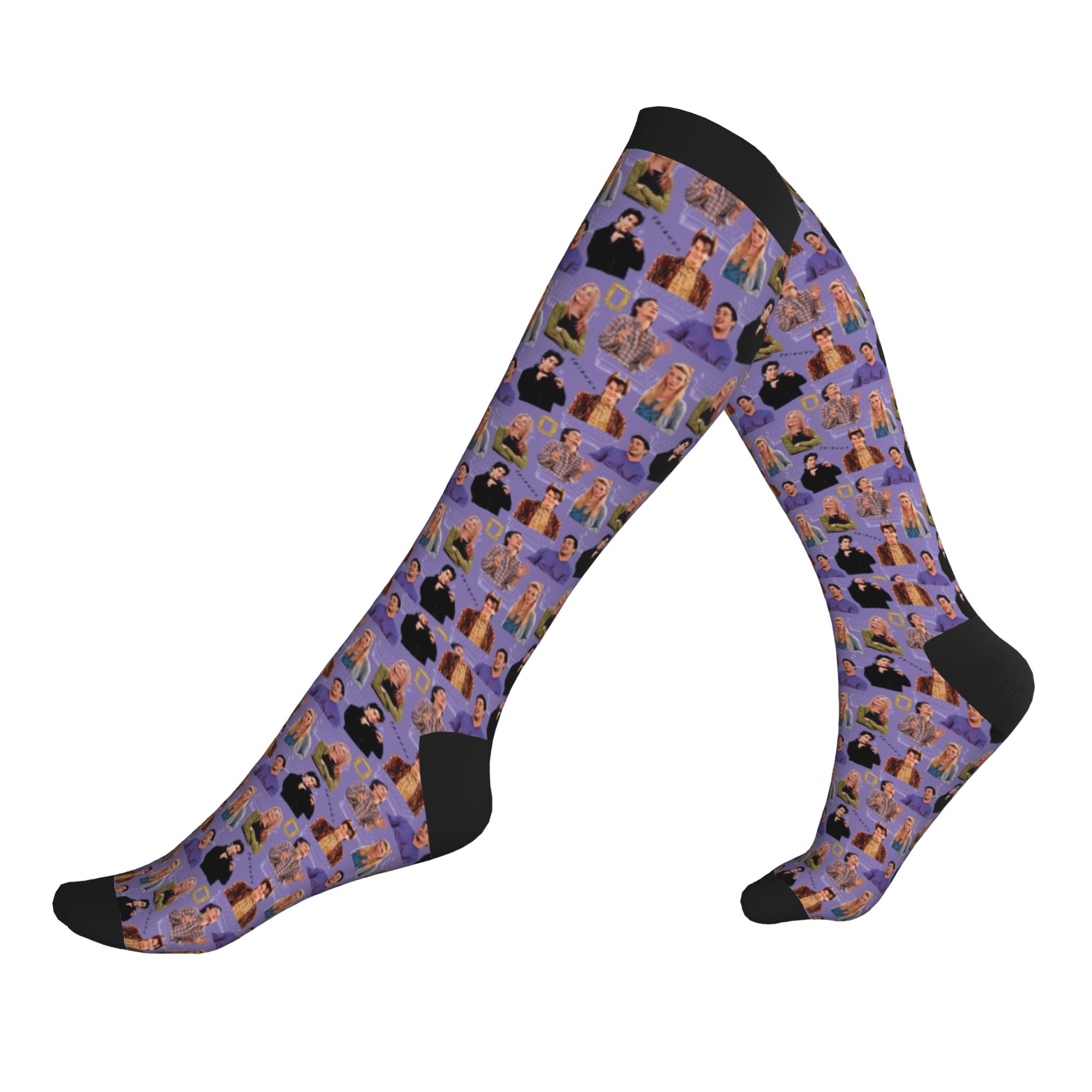 No Show Sock Women - Collage de symboles Friends, chaussettes de