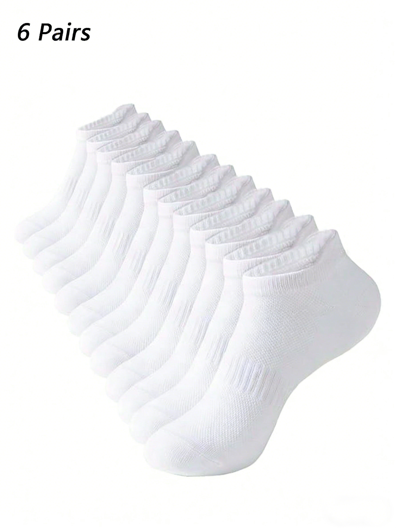 No Show Sock Women - 6 paires de chaussettes blanches pour