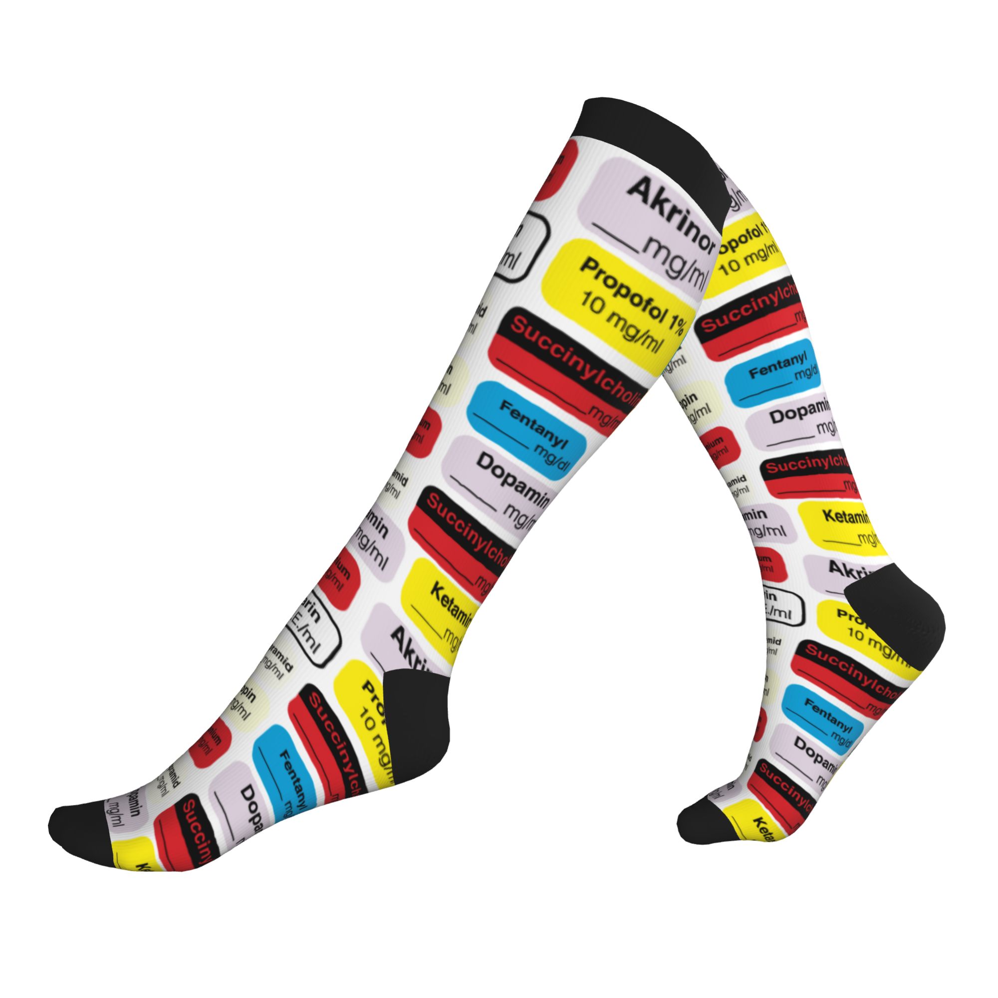 Compression Sock Medical - Étiquettes de médicaments anesthésiologiques, chaussettes de