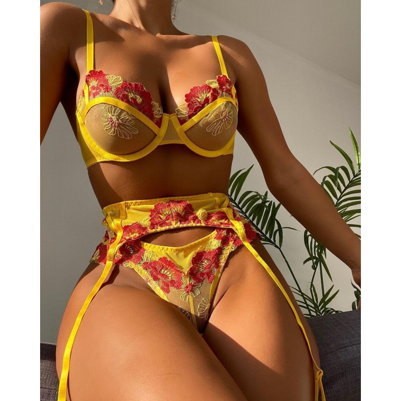 Silk Sock Bamboo - Bikini mode dentelle broderie chaussettes Sexy