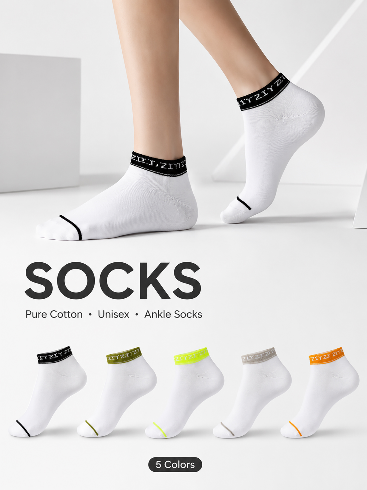 Ankle Sock Low Cut - 5 paires de chaussettes de sport