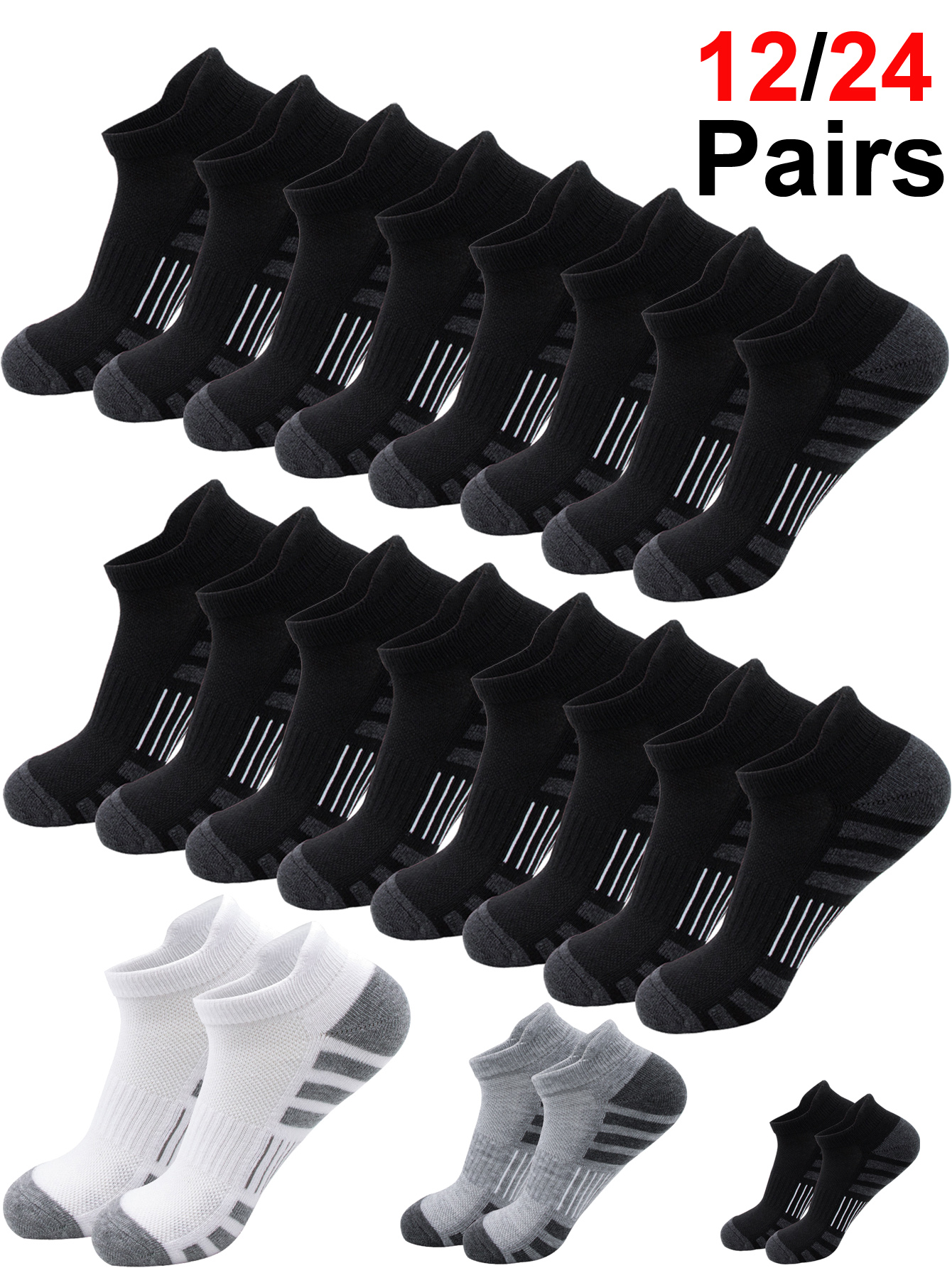 Athletic Sock Cushion - Chaussettes de sport unisexes respirantes et