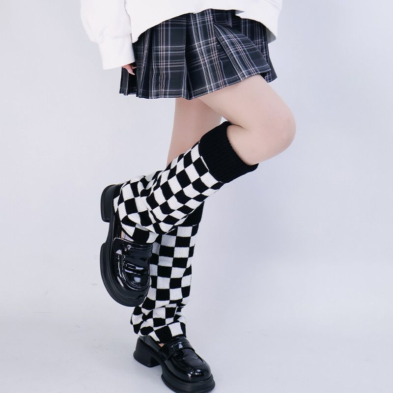 Guêtres en tricot à carreaux n - Boot Sock Slouchy avis et prix