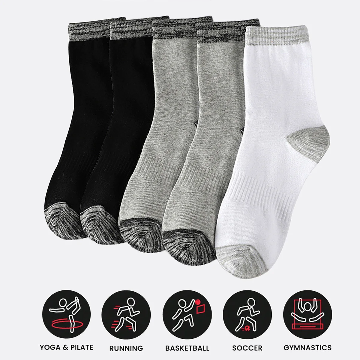 1/5 paires de chaussettes de s - Athletic Sock Cushion avis et prix