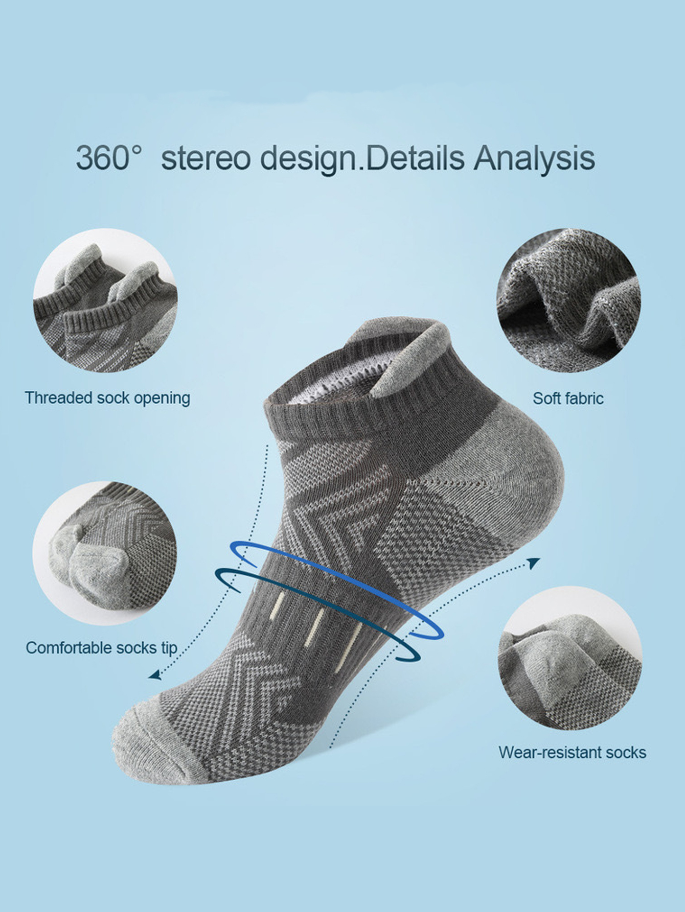 6 paires de chaussettes de spo - Athletic Sock Cushion avis et prix