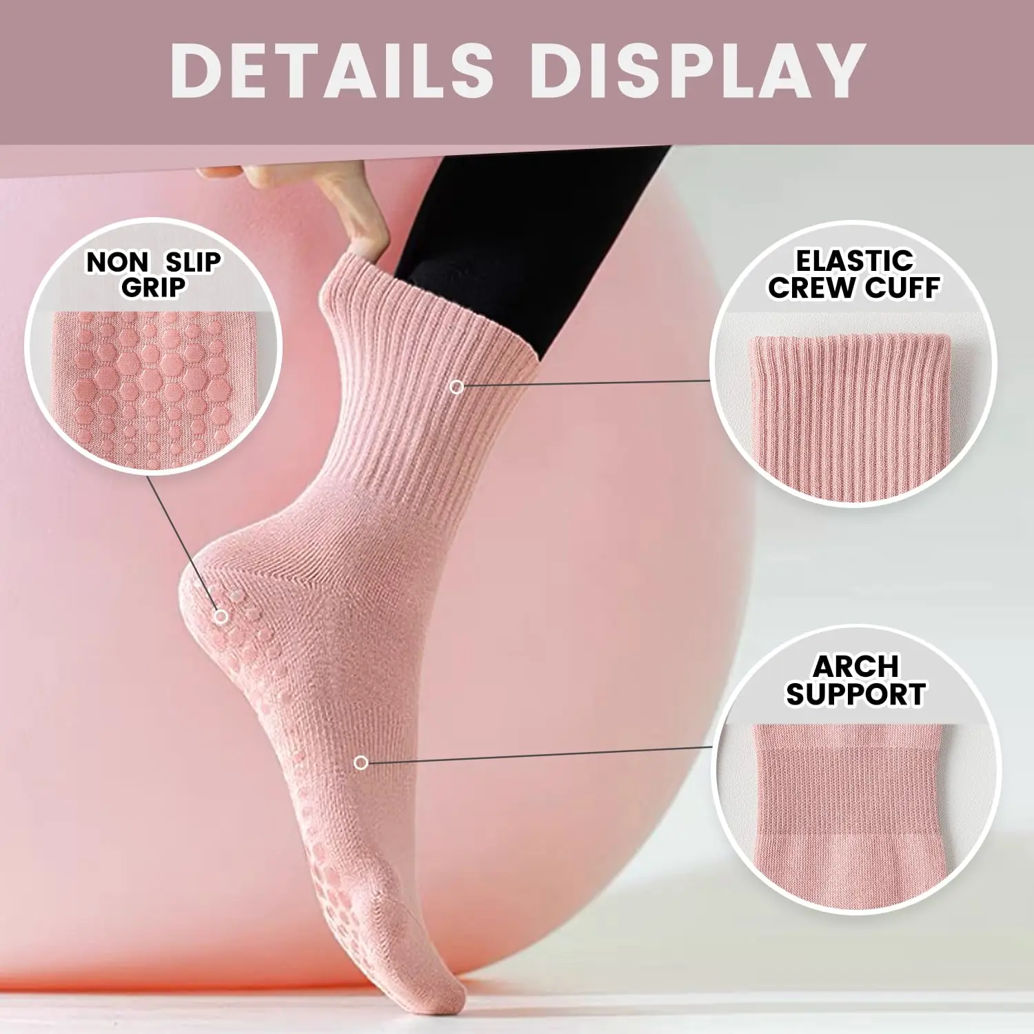 4 paires de chaussettes de yog - Grip Sock Yoga avis et prix