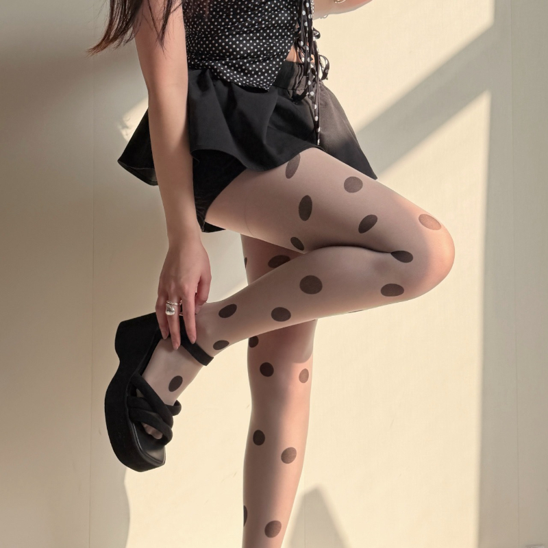Collants Rétro à Pois Transpar - Tights Pantyhose Sheer avis et prix