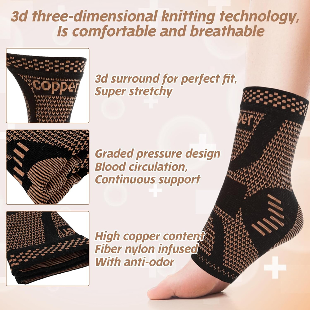 2 supports de cheville en cuiv - Ankle Brace Sock avis et prix
