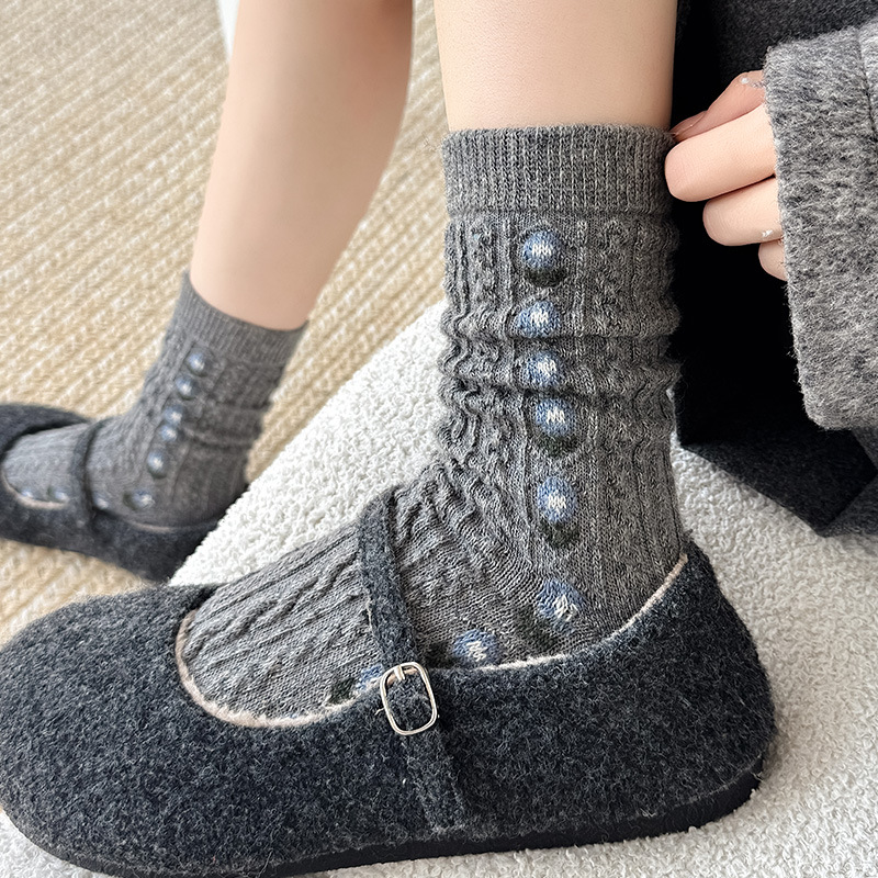 Chaussettes coréennes en laine - Boot Sock Slouchy avis et prix