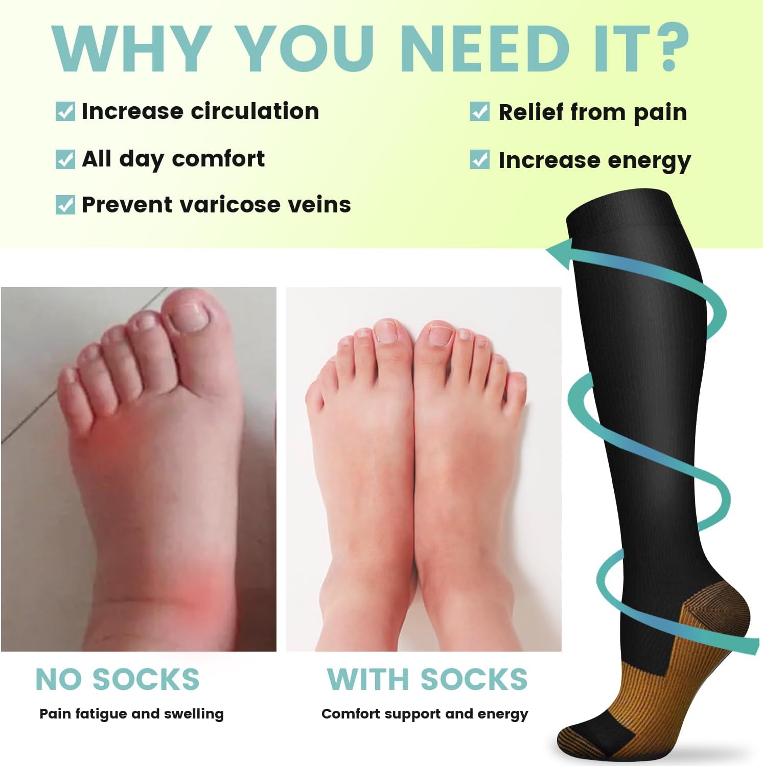 6 paires de chaussettes de Com - Compression Sock Medical avis et prix
