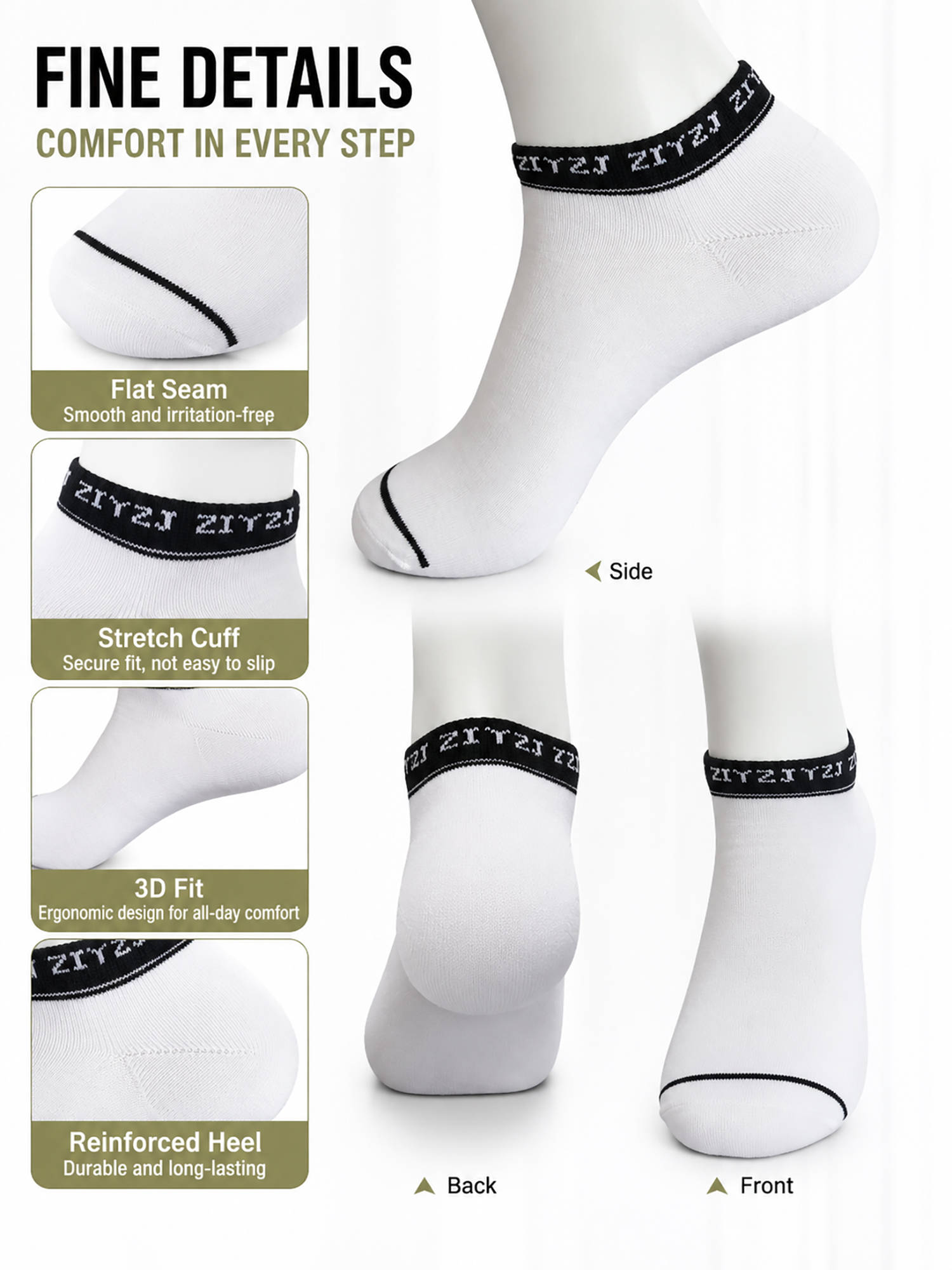 5 paires de chaussettes de spo - Ankle Sock Low Cut avis et prix