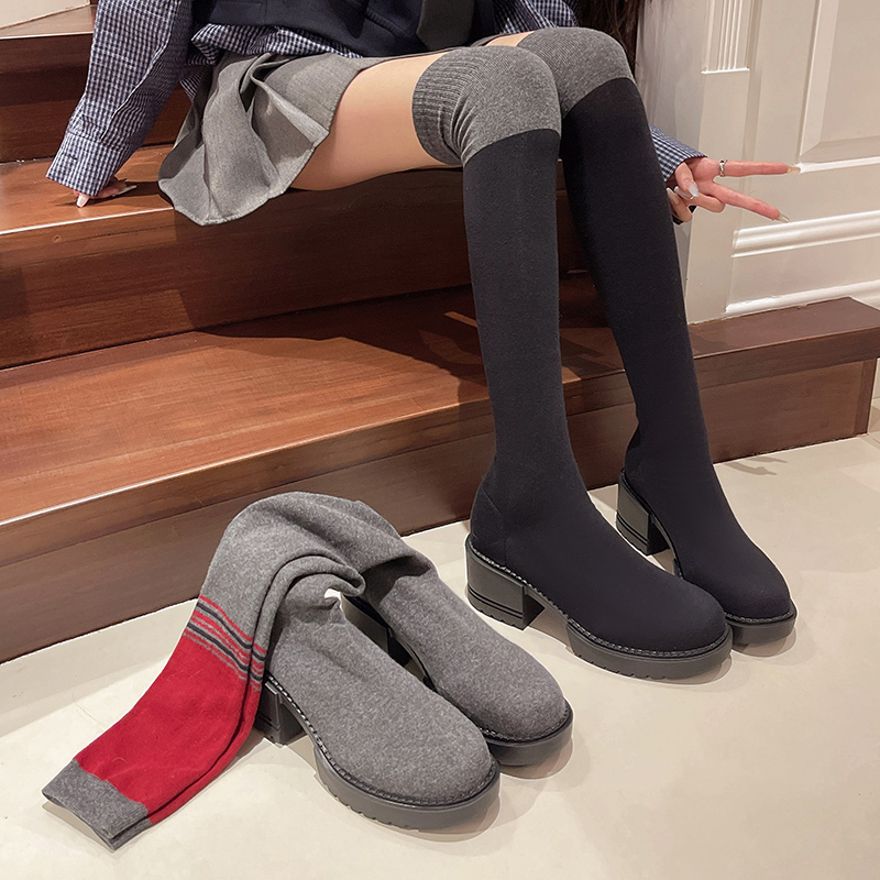 2025 nouvelles chaussures pour - Knee High Sock Women avis et prix
