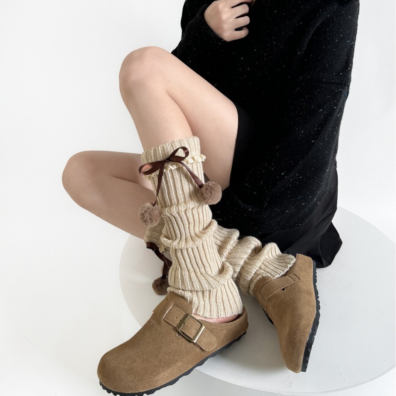 Jambières en tricot chameau av - Boot Sock Slouchy avis et prix