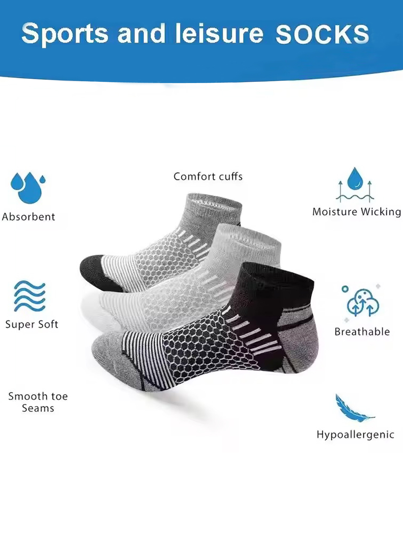 6 paires de chaussettes de spo - Ankle Sock Low Cut avis et prix